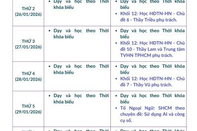 Lịch công tác Tuần 21
