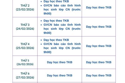 Lịch công tác Tuần 24